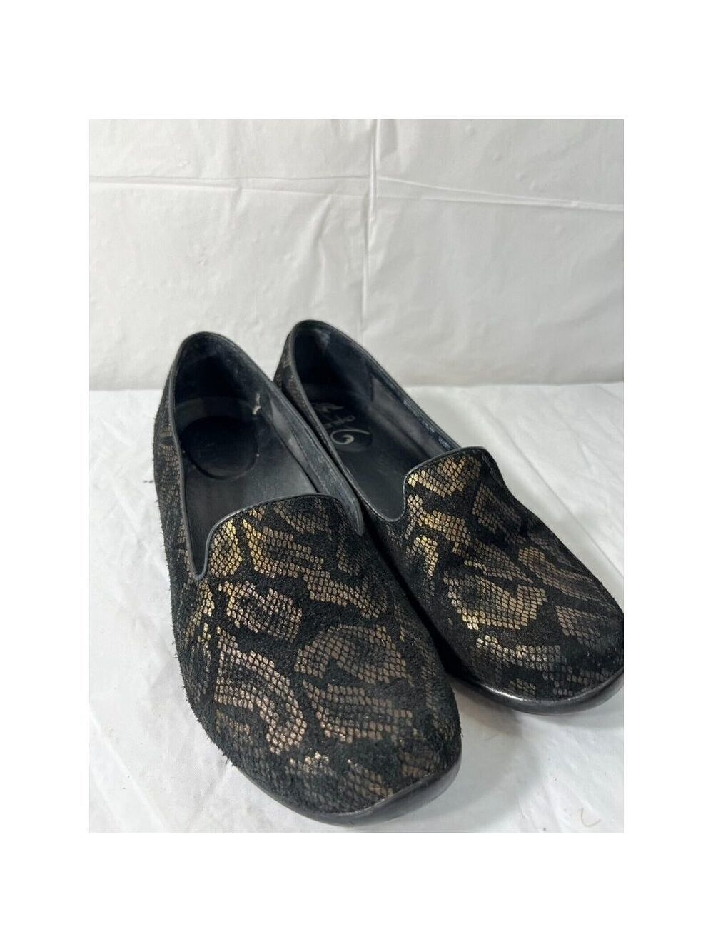 Dansko Olivia women's Bronze Black Snake Suede Slip On Shoes Size 9.5